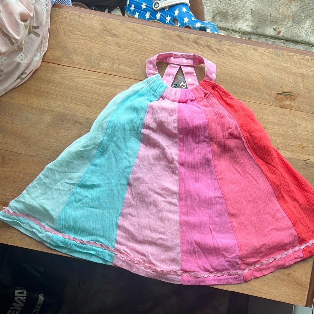 Colorful Halter Dress